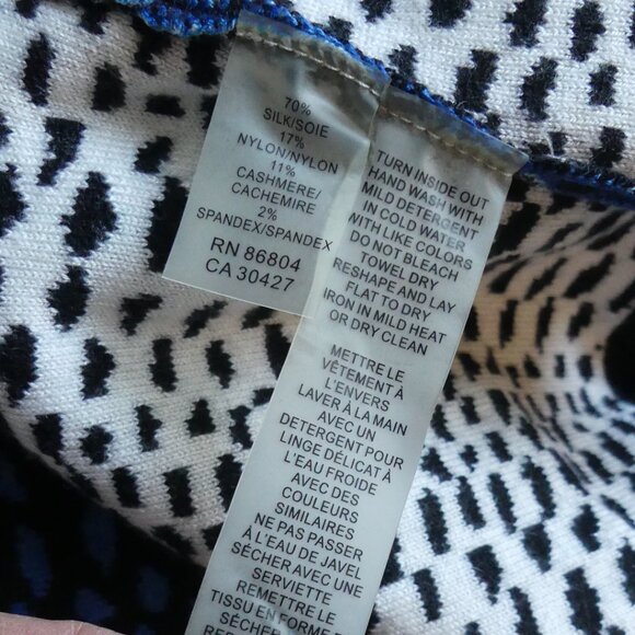 Magaschoni New York Saltwater blue Combo Knit Dress USA Size Small - Picture 7 of 11